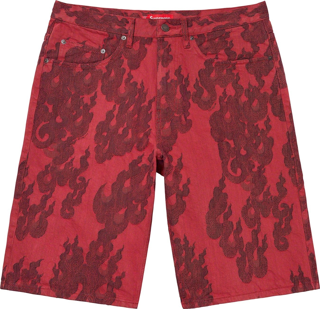 Flames Jacquard Baggy Denim Short view 19